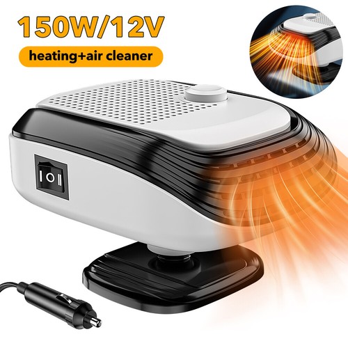 12/24V Car Heater Fan 2in1 Electric Cooling Heating Windshield Defroster Defoger - Picture 2 of 14