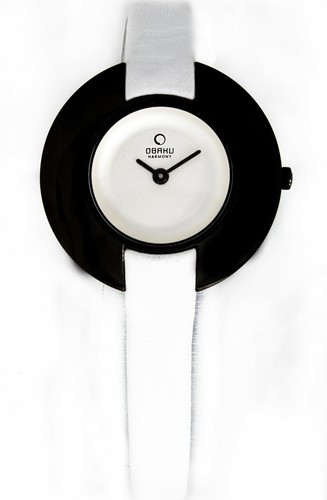 OBAKU Damenuhr V135LBIRW Edelstahl Edelstahl Schwarz-weiß Hingucker - Bild 4 von 8