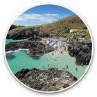 2 x Vinyl Stickers 20cm  - Kynance Cove Cornwall Beach  #45488