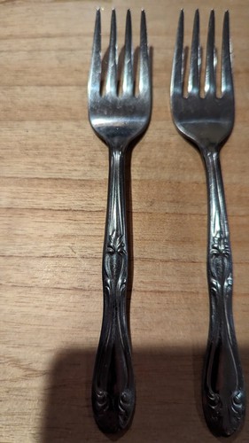3x Stainless Flatware International Superior INS118 Short Forks Used - Bild 3 von 5