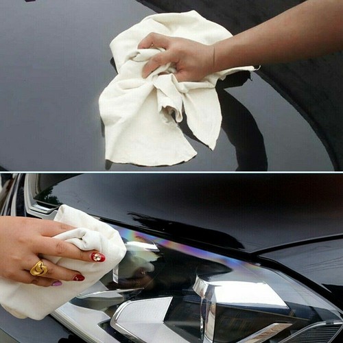 Natural Chamois Leather Car Washing Towel Absorbent Drying Shammy Cleaning Cloth - Picture 11 of 12