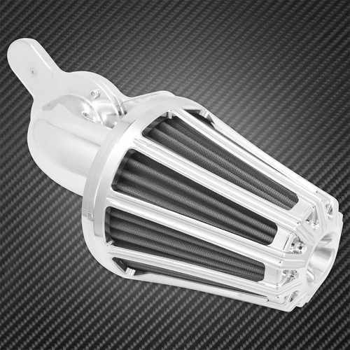 Chrome Sucker Air Cleaner Grey Intake Fit For Harley Softail Touring Glide 08-16 - Picture 7 of 15