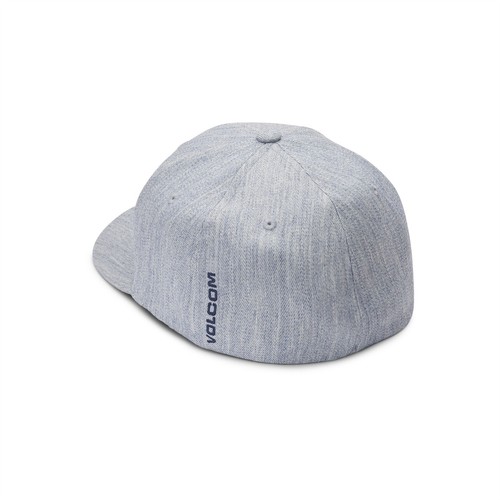 Volcom Cap Flexfit Mens Curved Peak 6 Panel Full Stone Heather Denim Blue - Picture 2 of 2