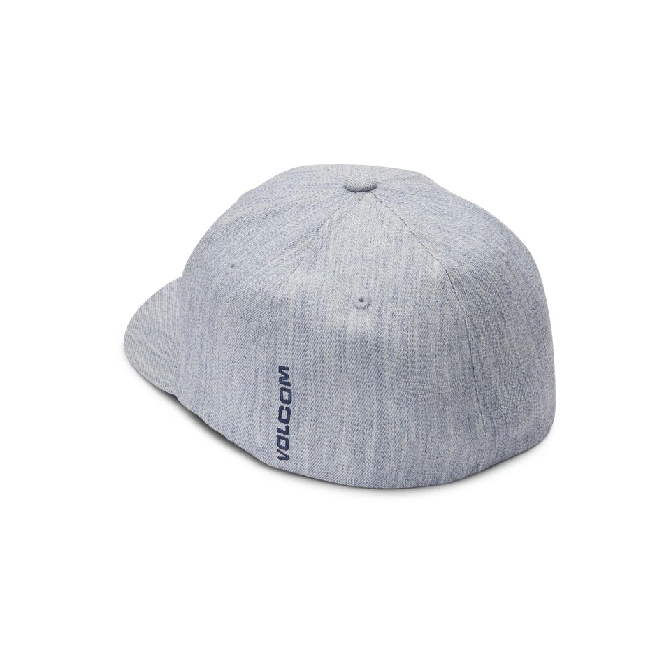 Volcom Cap Flexfit Mens Curved Peak 6 Panel Full Stone Heather Denim Blue - Image 2 of 2