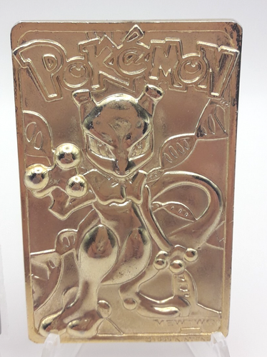 Pokemon 23K Gold Plated Mewtwo Trading Card 1999 Burger King Limited Edition - Picture 2 of 8