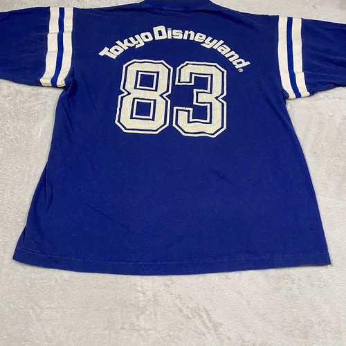 Vintage Disney SELTEN 1985 Tokyo Disneyland Shirt - blau weiß gestreifte Ärmel - Bild 11 von 15