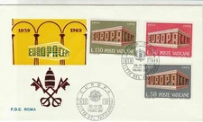 Vatican Europa 1969 Ten Years Europa CEPT Cancels & Stamps Cover FDC Ref 29518