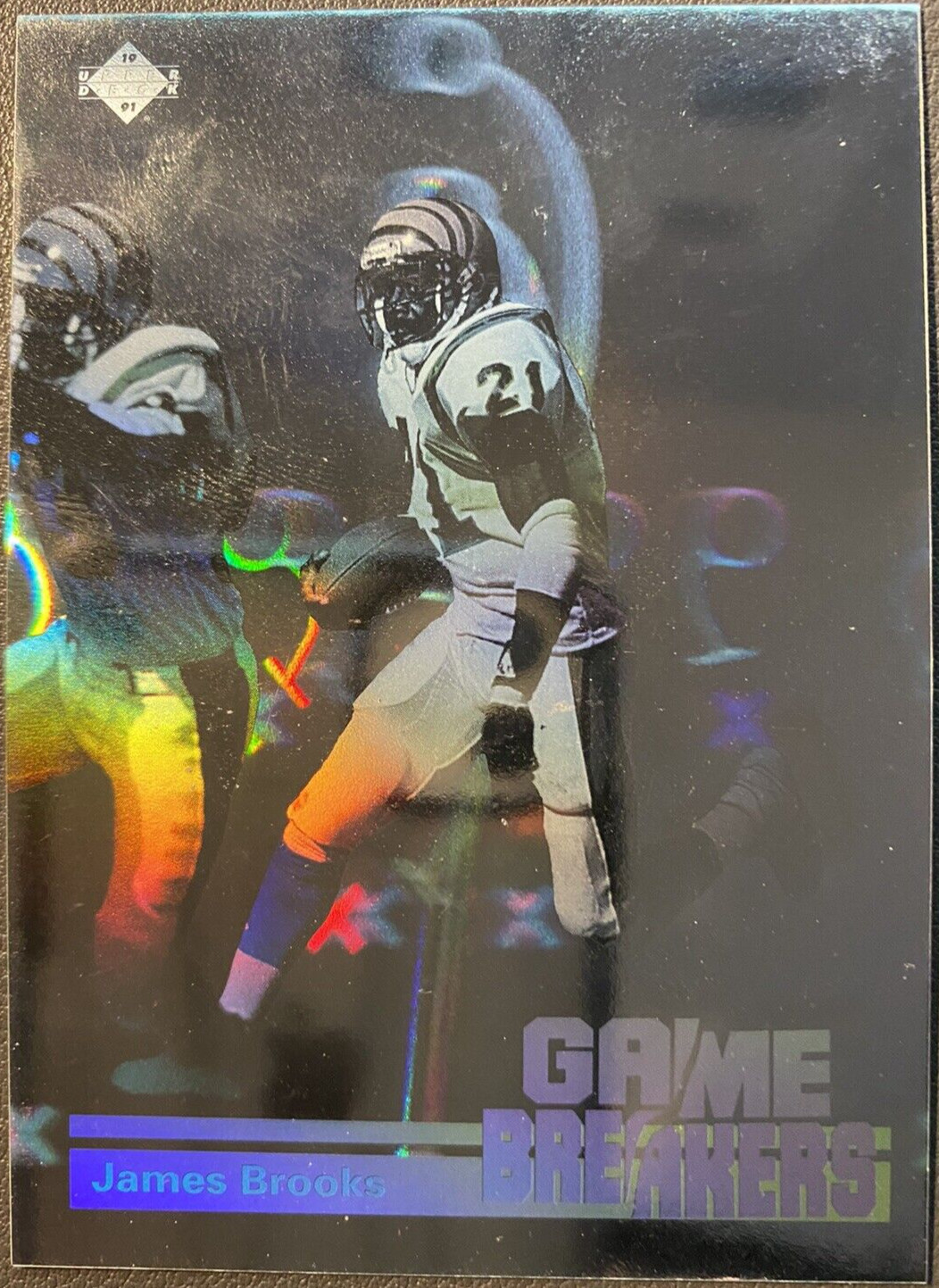 1991 Upper Deck Game Breaker Holograms James Brooks #GB8 Cincinnati Card! D73