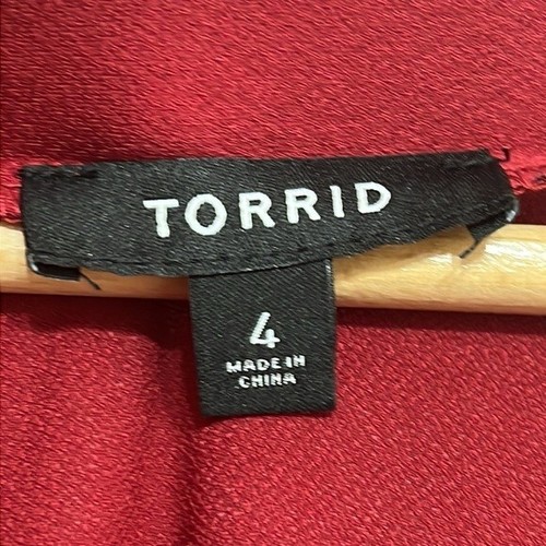 Cardigan Torrid femme taille 4X ouvert devant rouge foncé polyester poches extensibles - Photo 9 sur 10