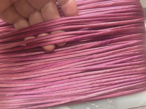 handgefärbte Seidensatin Schlauch 1/4" Paspelierung auf der Schrägung 1 Yard USA viktorianische Rose - Bild 1 von 4