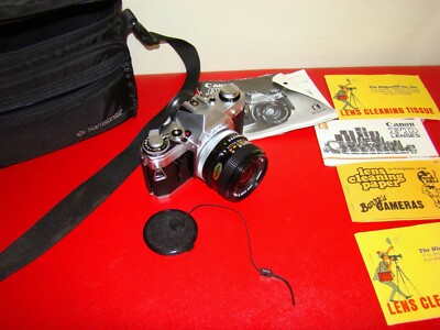 Vintage Canon AE-1 35mm SLR Film Camera w/ 28mm 1:2.8 Very