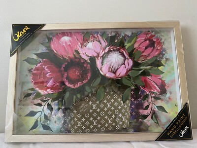 NEW ! Oliver Gal LOUIS VUITTON Trunk Flower Print Framed Wall Art 10"  x 15"