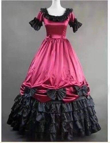 Womens Victorian Dress Medieval Gothic Dress Halloween Tudor Victorian Ball Gown - Picture 19 of 23