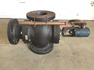 #ad #ad Trerice Co 127 201 4quot; Flanged Tee Valve w Temperature Pressure Regulator $759.99