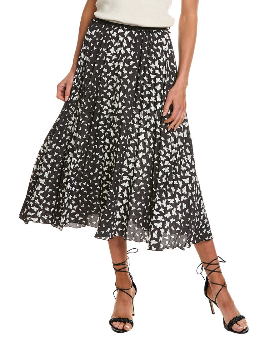 Красное плиссированное макси-платье Valentino Женское, черное 44