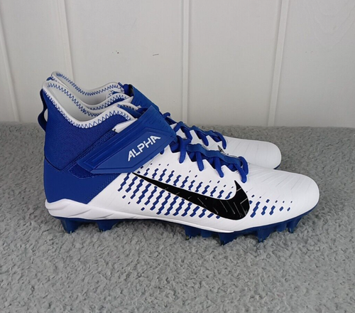 Nike Alpha Menace Pro 2 Football Cleats White Blue University BV3945-101 Size 11 - Picture 6 of 15