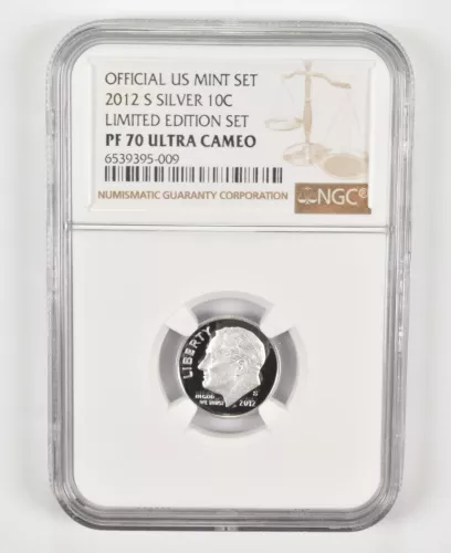 2012-S PF70 Silver Roosevelt Dime US Mint Limited Edition Set NGC
