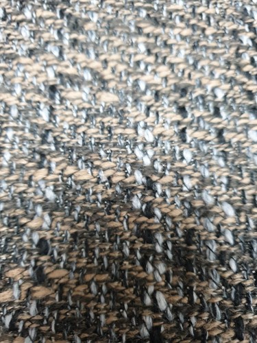 linenwoventweed fabric topquality colour Blackish Grey Bet Brownish Silver Mix - Picture 11 of 20
