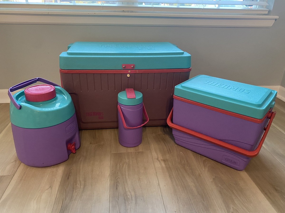 VINTAGE 1980's Thermos 55 4pc Cooler Set | eBay
