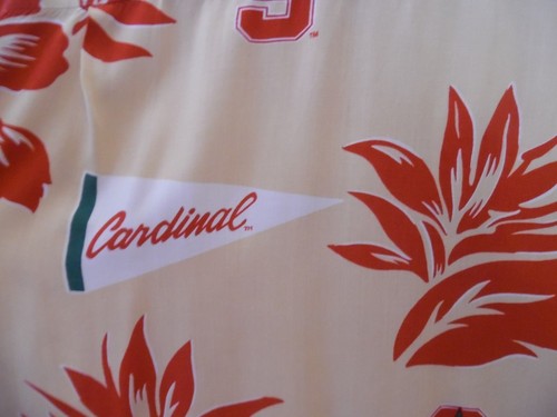 Camisa Para Hombre Vintage Reyn Spooner Stanford Cardinals Rayón Marfil Talla Med - Imagen 5 de 6