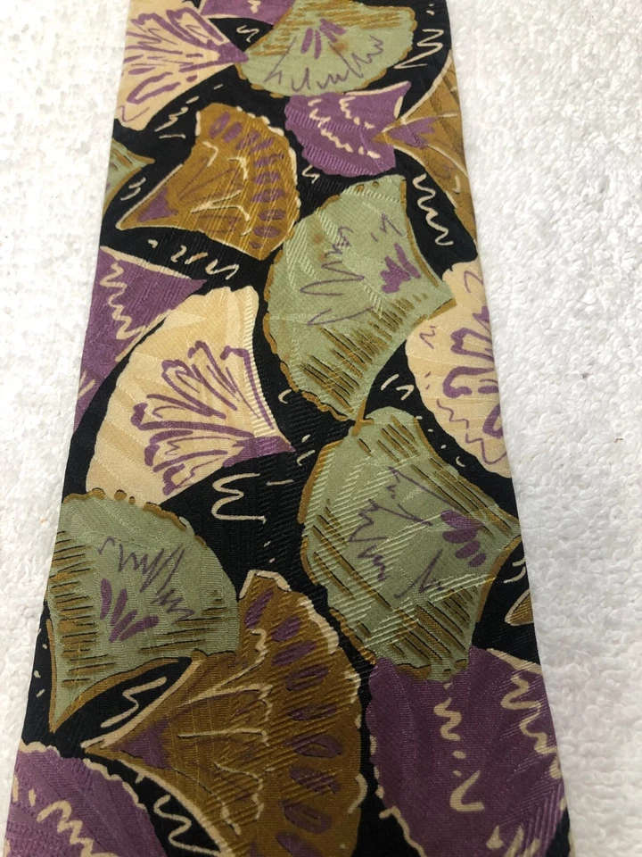 CORBATA HOMBRE KUPPEHEIMER PÚRPURA VERDE ORO BEIGE NEGRO 3,75 X 60 Foto 3 de 4