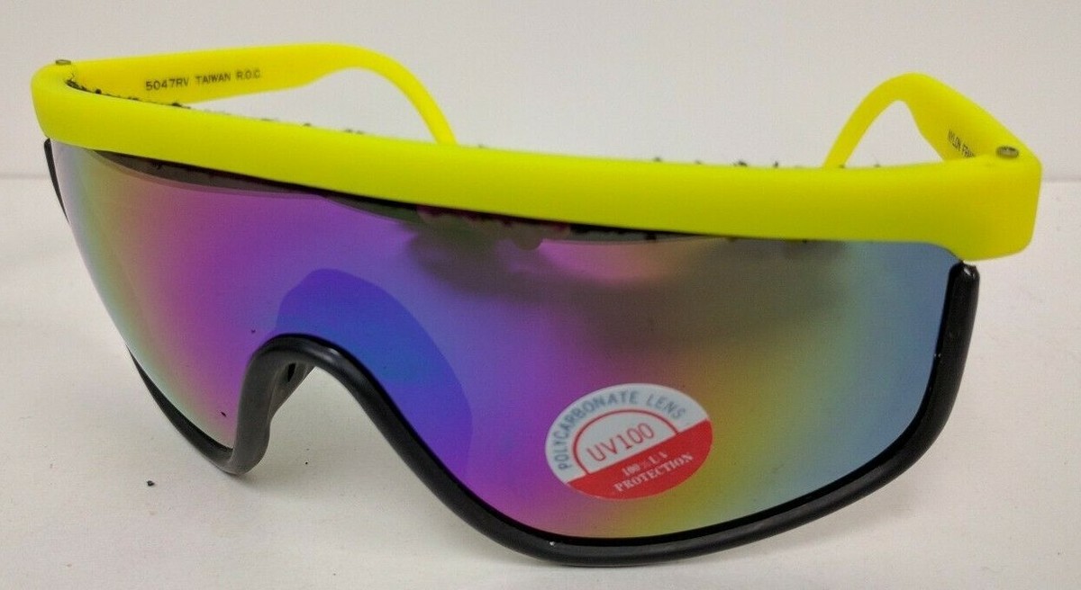 サングラス ^ONE BRILLIANT^ AnaisOB356Crystal Yellow Anais-OB356-Crystal Vintage neon yellow Blade frame multi-color ski sunglasses w
