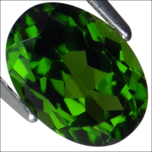1.47 Ct Natural Chrome Diopside Gemstone Deep Green Color Oval Cut - Picture 2 of 6