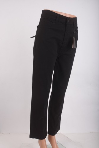 Massimo Dutti Womens Trousers Pants US 6 EU 38 Black Crop Slim Fit 5051/706 NWT - Picture 2 of 7