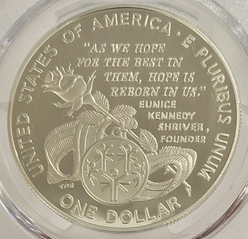 1995-P Special Olympics World Games Silver Dollar PCGS Proof-70 DCAM - Picture 4 of 4