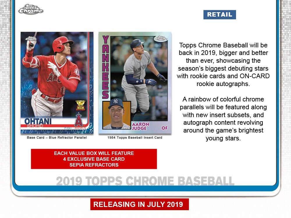 2019 Topps Chrome Baseball Value Pack 108-Pack Case | eBay