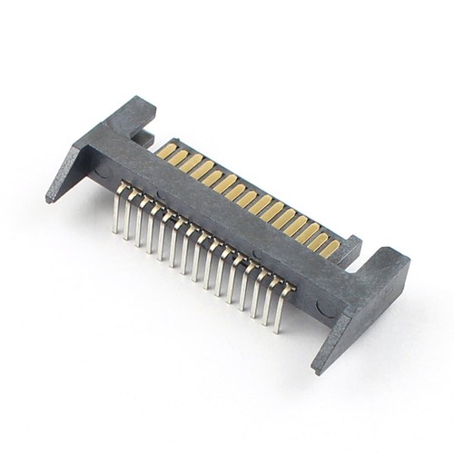 5Pcs Sata Right Angle 15P 15 Pin Male Adapter Connector For Hard Drive HDD - 第 2/6 張圖片