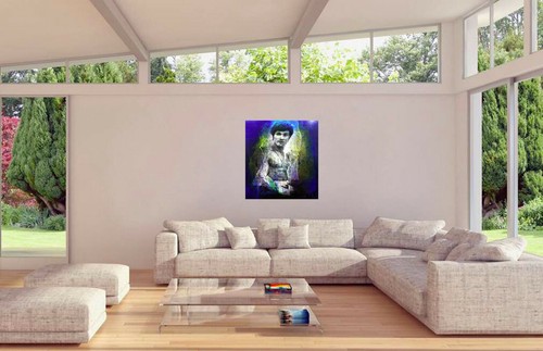 BRUCE LEE. Original Painting 11" x 8" on paper By Roldan West. W/COA - Picture 3 of 10