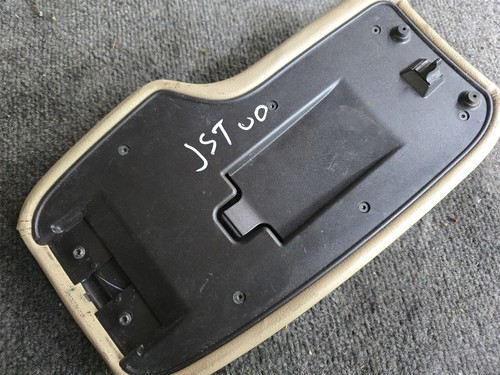 2000-2002 JAGUAR S-TYPE CENTER CONSOLE LID ARM REST ARMREST LIGHT BROWN LEATHER - Picture 6 of 9