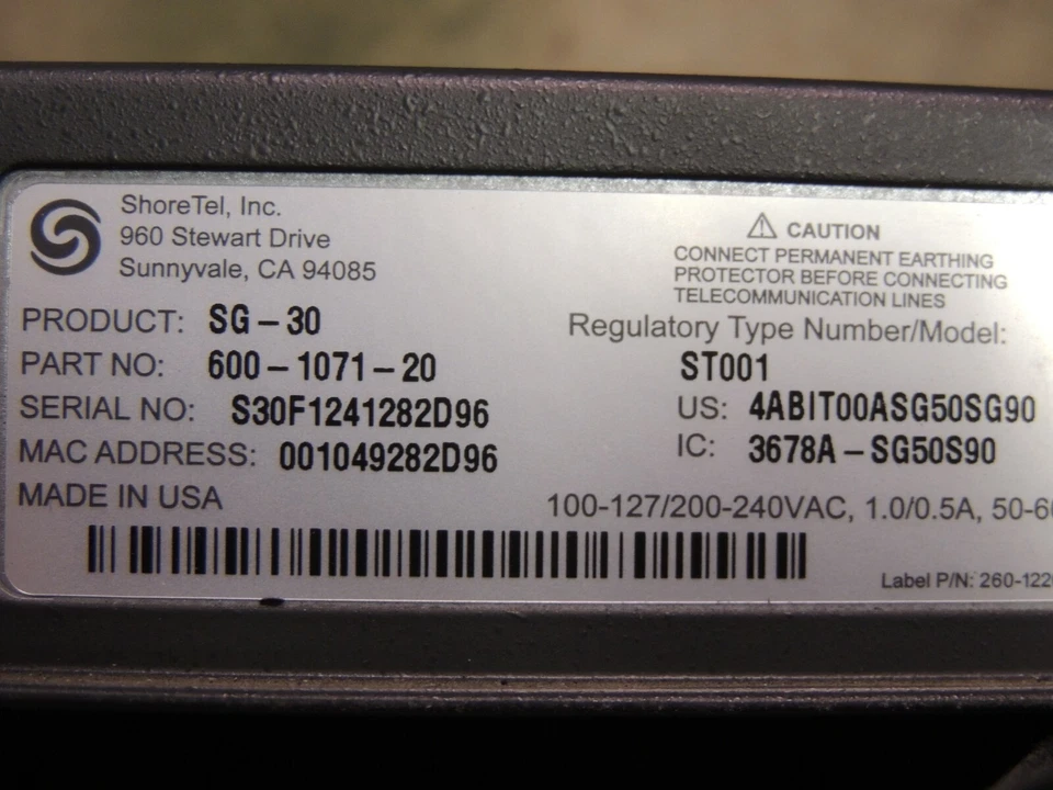 Choose 1: ShoreTel ShoreGear SG-30, SG-90V SG-T1k ST50A SG-24A Switch Voice-Mail - Image 2 of 4