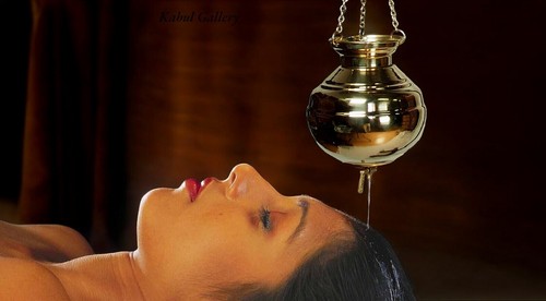 shirodhara ayurveda Stirnguss Kopfguss ständer stand + Messing Gefäß Braun NUR25 - Bild 20 von 24