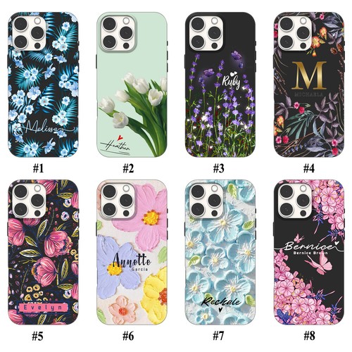 Case For iPhone 16e 15 14 Pro Max 12 13 Personalised Phone Unique Flower Cover - Picture 2 of 55