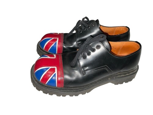 Dr Martens Tredair British Flag Shoes Boots Size 10 Made In England  - Picture 5 of 13