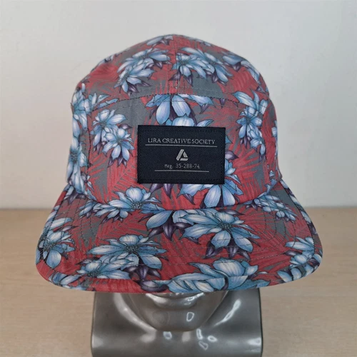 LIRA CREATIVE SOCIETY ADJUSTABLE STRAPBACK 5 PANEL BASEBALL HAT/CAP, FLORAL