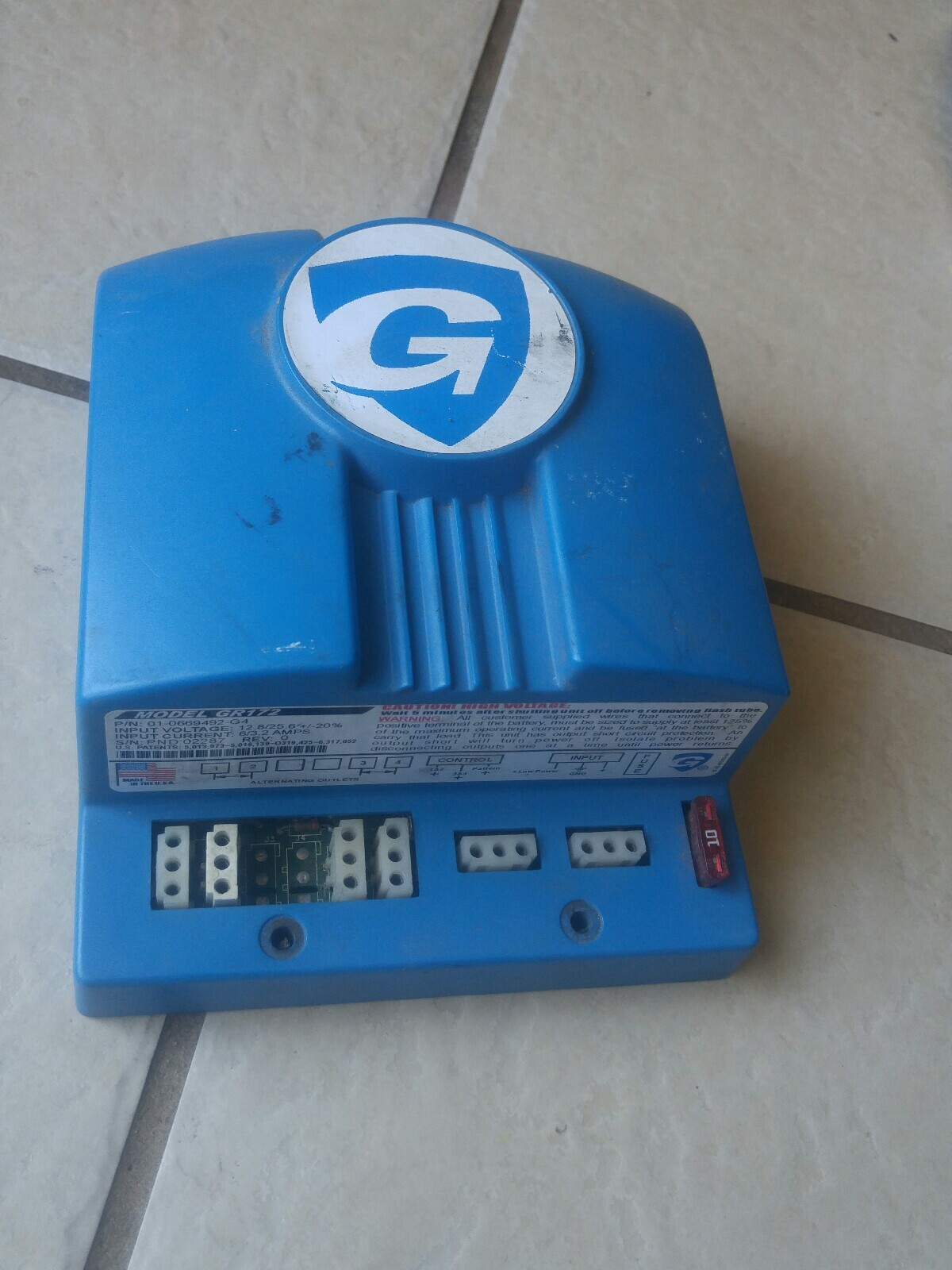 Galls Whelen GR172 Police Emergency 4 Strobe Light Power Supply Tested