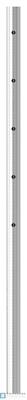 Edelstahl Geländerpfosten, 42,4x2,0mm, 5 einseitige Bohrungen 12mm, V2A