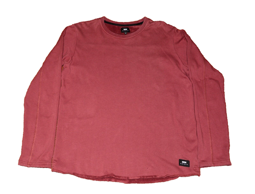 EDWIN Terry TS LS leichtes Baumwoll Sweatshirt hellburgund Herren Medium