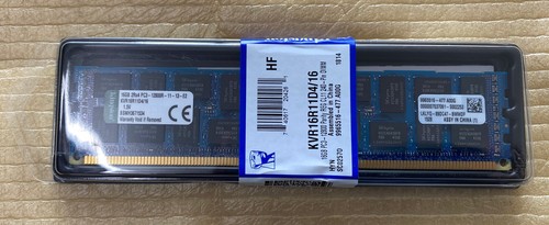 Kingston KVR16R11D4/16 DDR3 RAM 16GB 2xR4 PC3-12800 1600Mhz Registered ECC CL11 - Picture 1 of 2