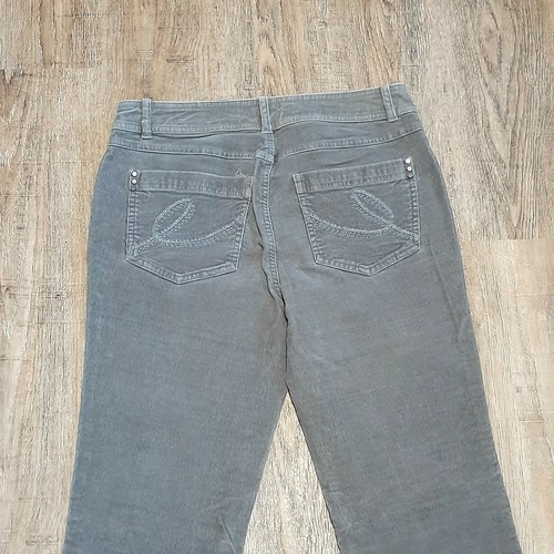 Christopher & Banks Gray Corduroy Pants ~ SZ 4 ~ Straight ~ Mid Rise ~30" Inseam - Picture 6 of 7