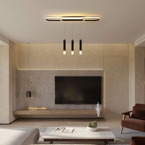 Modern LED Chandelier Acrylic Pendant Light w/ Remote for Kitchen Island Bedroom - Picture 2 of 9