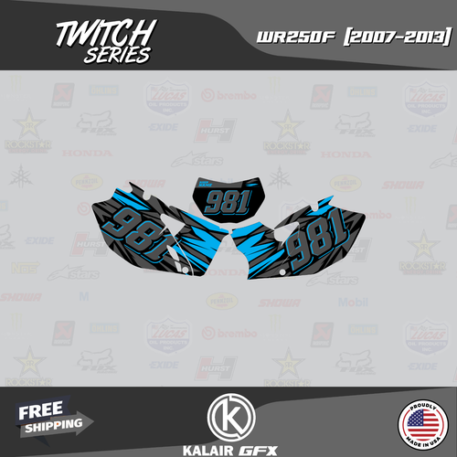 Kit gráfico para YAMAHA WR250F 2007 2008 2009 2010 2011 2012 2013 Twitch - Cian - Imagen 3 de 6