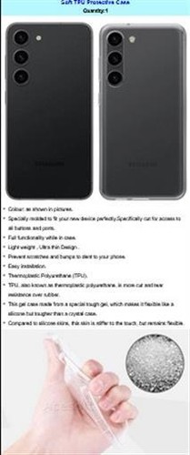 Custodia protettiva schermo 2 in 1 trasparente 9H HD per Samsung Galaxy S23+ SM-S916U - Foto 4 di 4