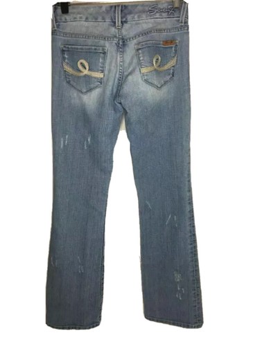 Women’s Seven7 Jeans Boot Cut Distressed Jeans •W25 L32 *EUC - Picture 5 of 8