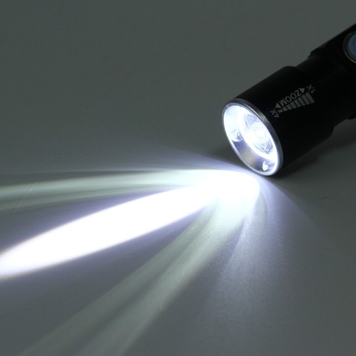 ZOOM LED USB RECHARGEABLE FLASHLIGHT 3 mode ADJUSTABLE flash Light 200+ Lumens - Bild 2 von 14