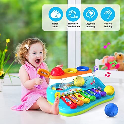 Baby Xylophone Toys for 1 Year Old Girls Boys Gifts Balls - Picture 5 of 5