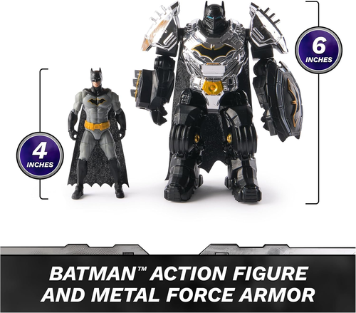 DC Comics Metal Force Batman 6-Inch Action Figure with 4-Inch Mini Figure New - Picture 6 of 9